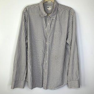 J.Crew Glencheck Tartan Texture Shirtings Button Down Long Sleeve Shirt‎ Sz L